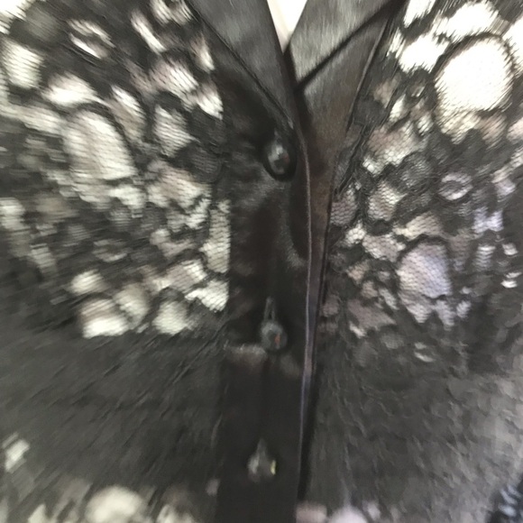 Susan Graver Sheer Lace Duster Jacket Black Size XL - Picture 11 of 12